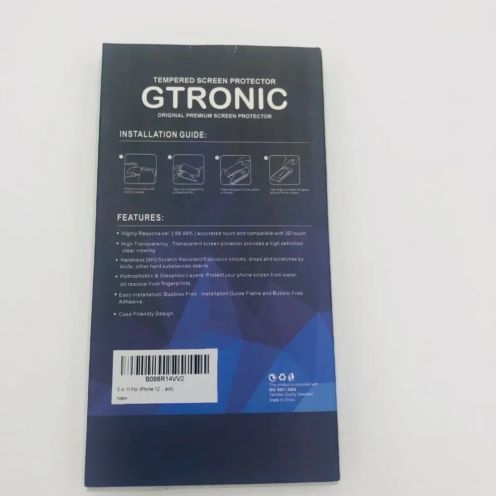 Brand New GTRONIC Tempered Glass Screen‎ Protector For iPhone 12